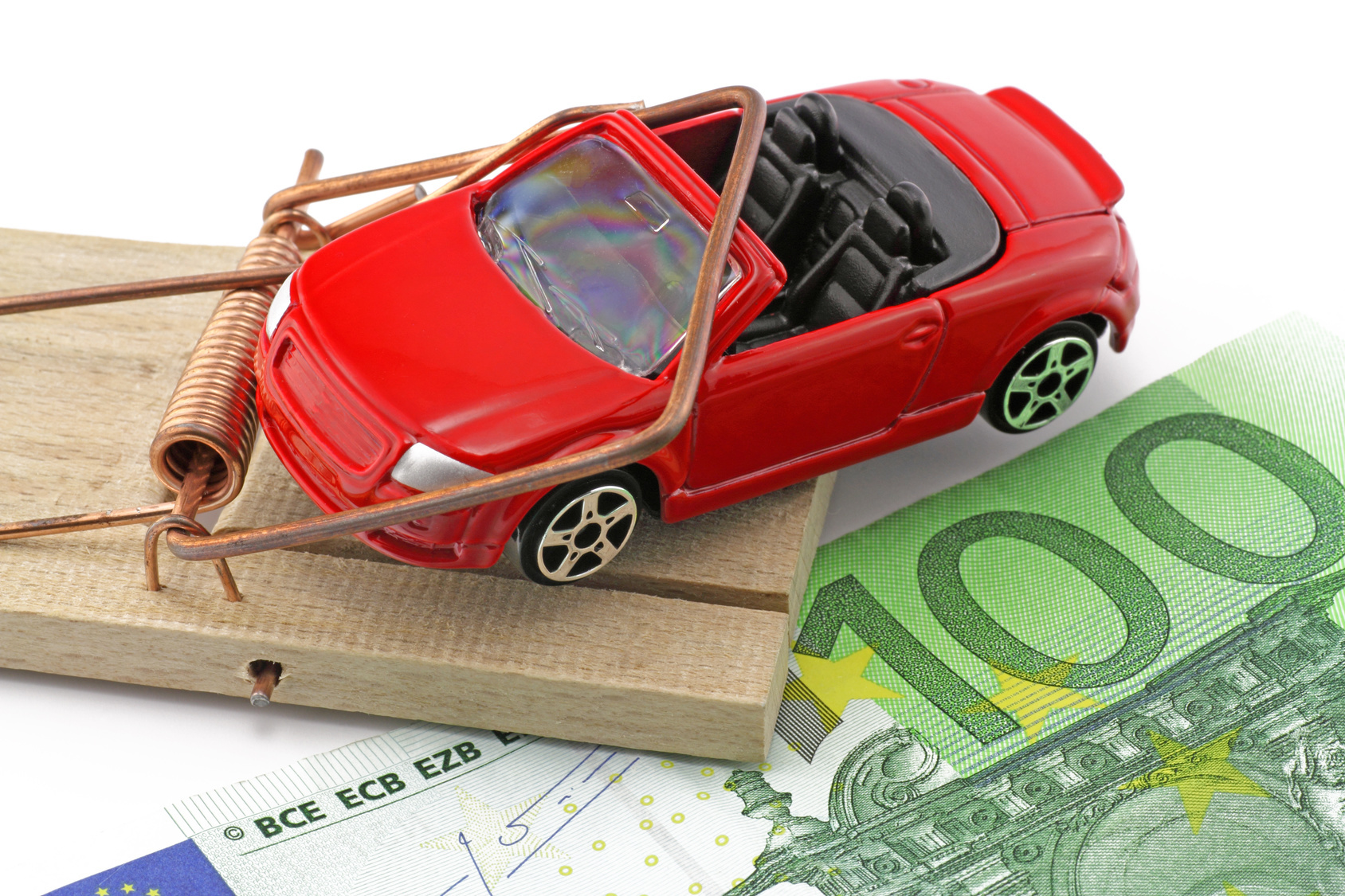 auto mit euro in mausefalle