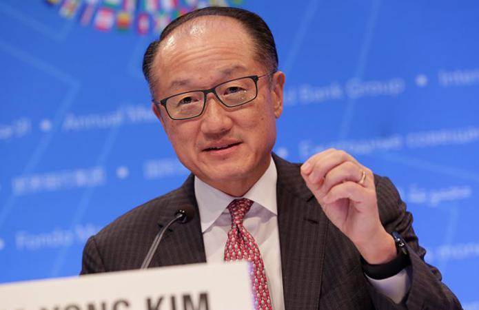 World Bank President Jim Yong Kim speaks at opening news confere