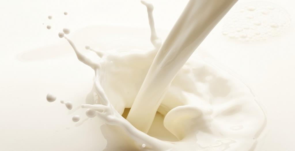 Splash of milk on a white background