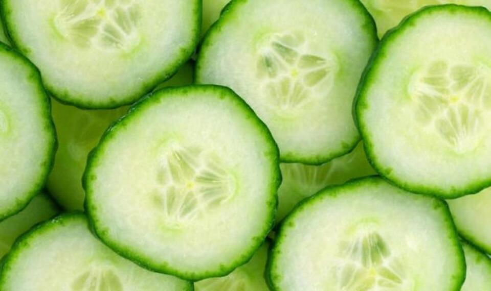 background with cucumbers
