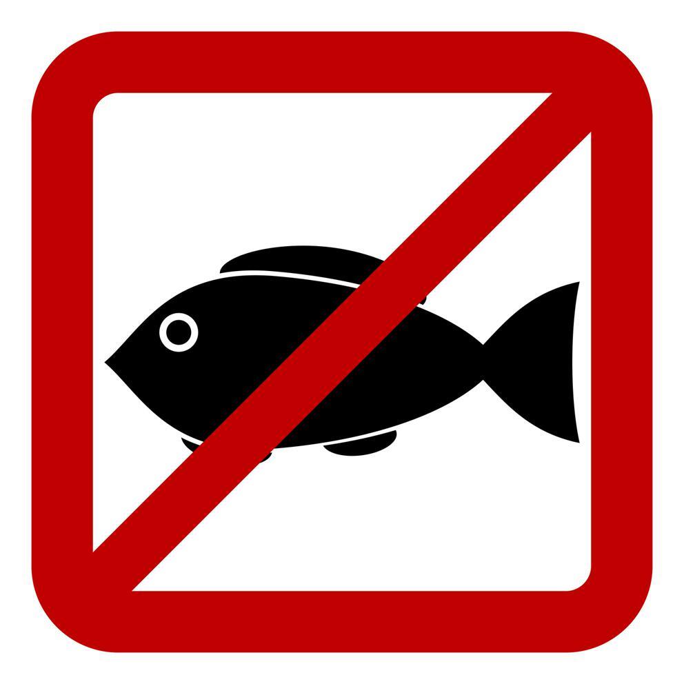 Sign of prohibited fishing
