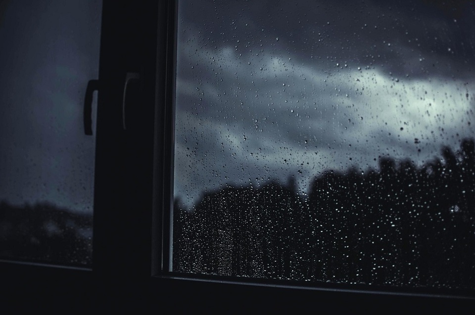 storm, outside, window