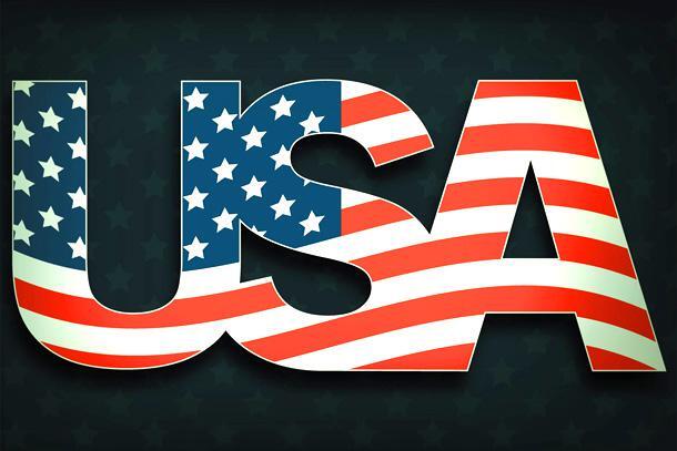 USA with Flag on Dark
